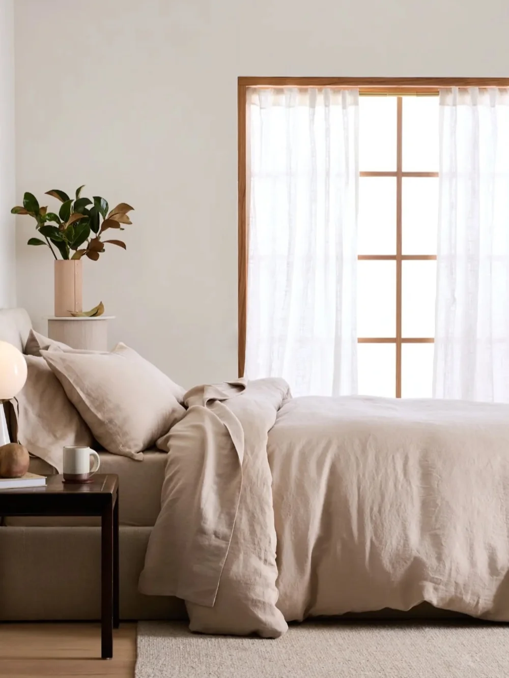 Quince European Linen Duvet Cover Set Toffee